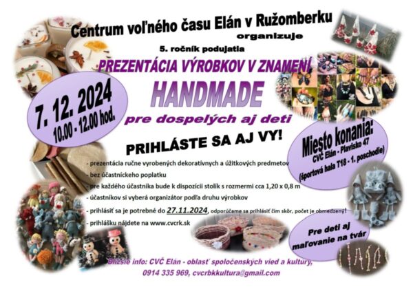 Prezentacia vyrobkov v znameni handmade