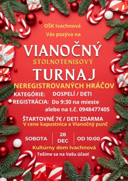 Vianocny stolnotenisovy turnaj