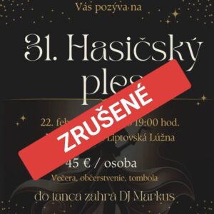 Hasicsky ples zruseny