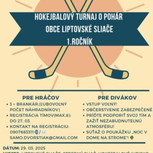 Hokejbalovy turnaj o pohar obce Liptovske Sliace